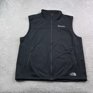 North Face Vest Mens XL Black Ridgewall Soft Shell Fleece‎ Lined Wind Wall